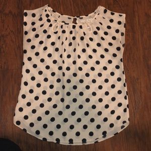 Polkadot Blouse with Cute Bow Detail